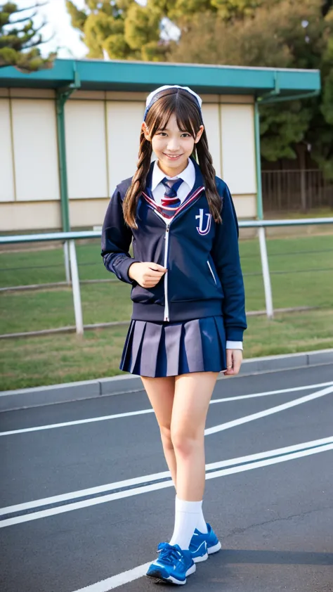 (Japanese cute Girls:1.5)(very young:1.5)(junior high school girls:1.5) 1girl,,track uniform,fullbody