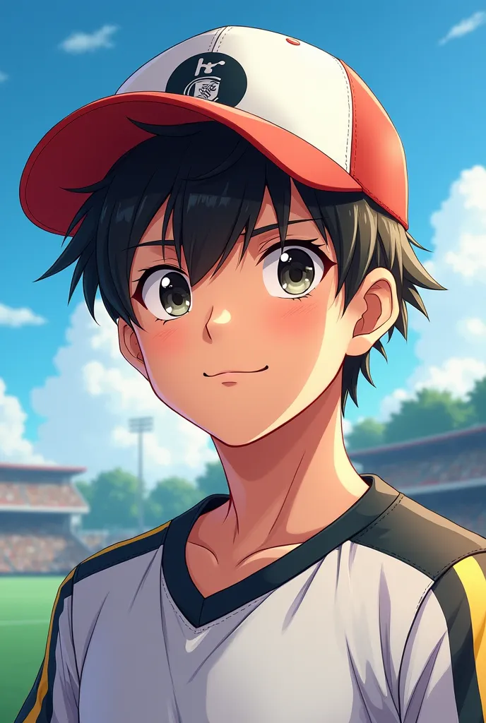 Anime profile boy sports hat