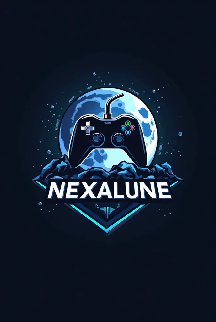 Create a logo for my YouTube channel, class, Related to video games with the name "Nexalune" 