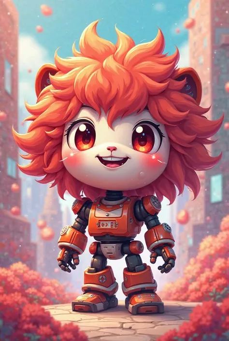 Chat, It's an anime version and the hair makes it big it's red okay?