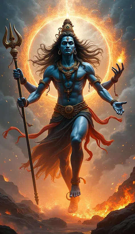 Indian hindu god ,,name  lord shiv  ,, tandav  and divine 