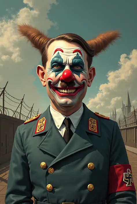 A satire of clown Hitler