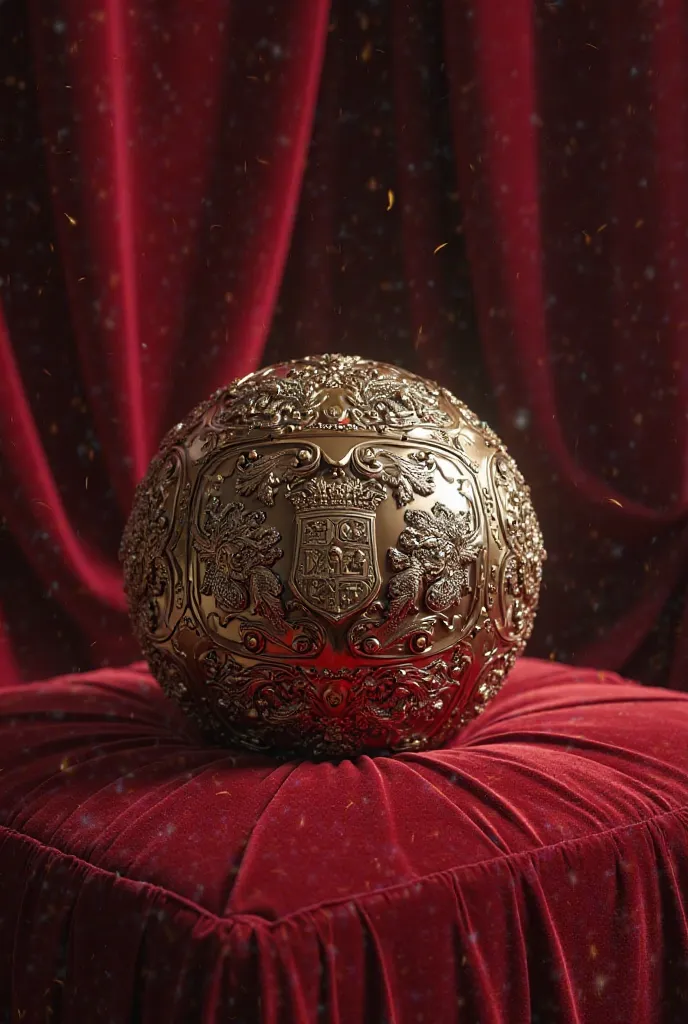 Crest ball on a cushion