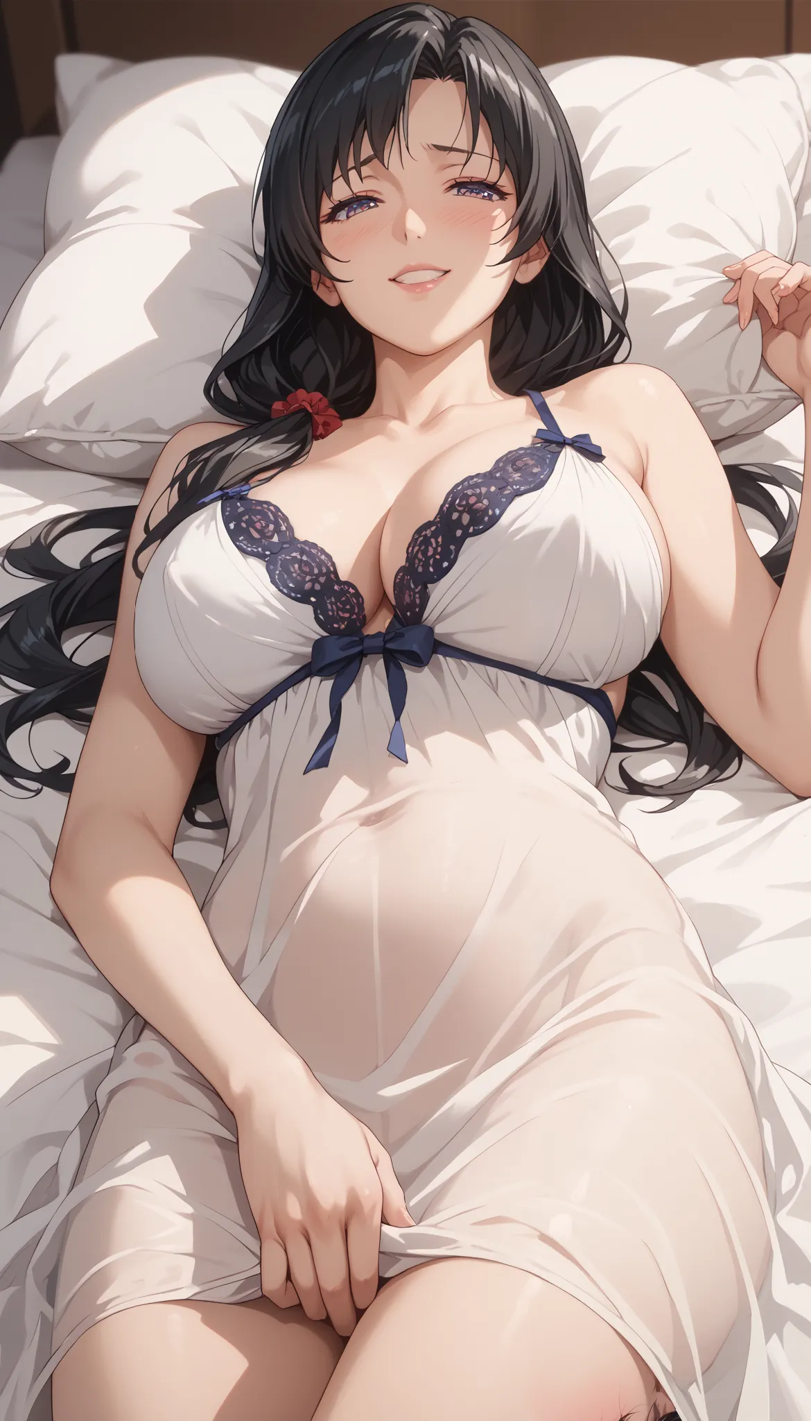 Score_9, Score_8_up, Score_7_up, Score_6_up, Score_5_up, Score_4_up, Source_anime, Tag1, Tag2, Quality_masterpiece, Anatomically correct, Kaori sakaki, black hair, long hair, Beautiful face, Perfect face, Beautiful face and eyes with great detail, Attracti...