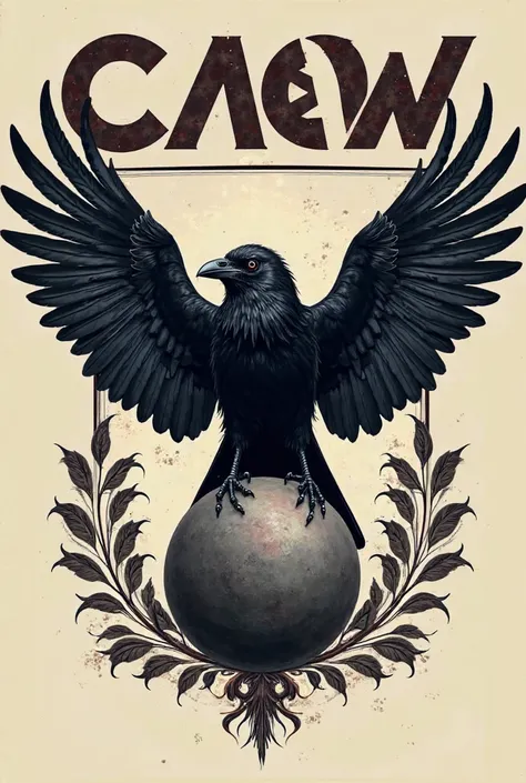 A crow with its wings open on a ball with the slogan Above Cuervo and Below by Soldati 2025 