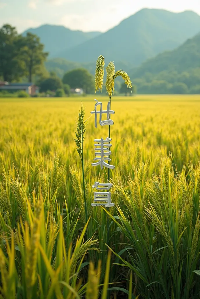 No, it's not, a large ripe rice field, with the letter Bac Thinh in the middle of