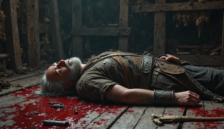 Old Viking died blood on the floor 