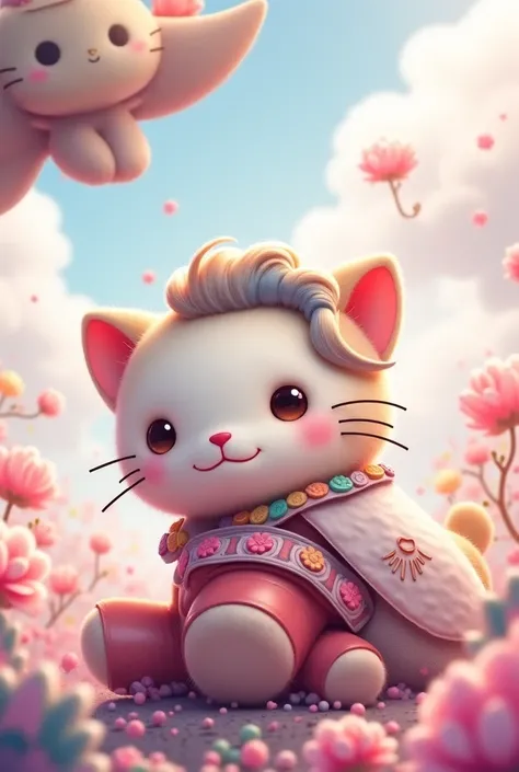 Make a skin for this character inspired by Hello Kitty