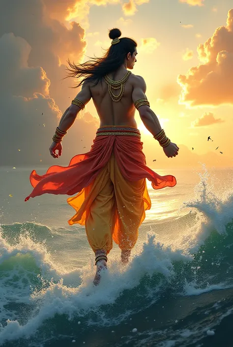 

When Mata Sita was taken to Lanka by Ravana, Lord Ram was determined to bring her back. He sent Hanuman to find her. With his devotion and strength, Hanuman leaped across the ocean, defeating obstacles like the mighty Surasa and the demon Simhika.



