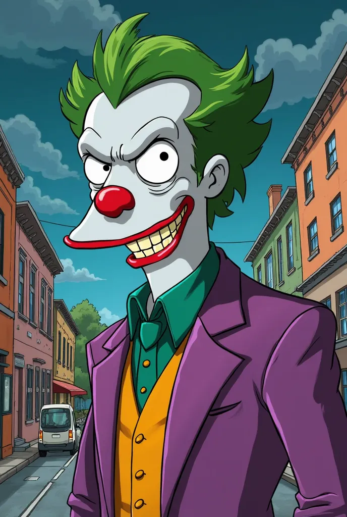 Joker drawn in Simpson format