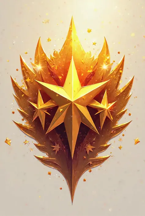 Create a 2D logo with gold stars for a video game team 