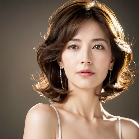 Beautiful mature woman with beautiful wavy bob hair, Sexy Milf, Close up of a spoiled face, Ultra High Resolution,( realistic:1.4), ((Best Quality)), ((masterpiece)), (be familiar with),