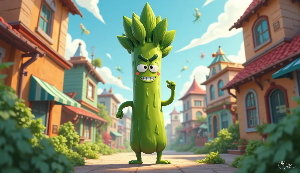 Broccy(asparagus) was determined to save Yumtown.