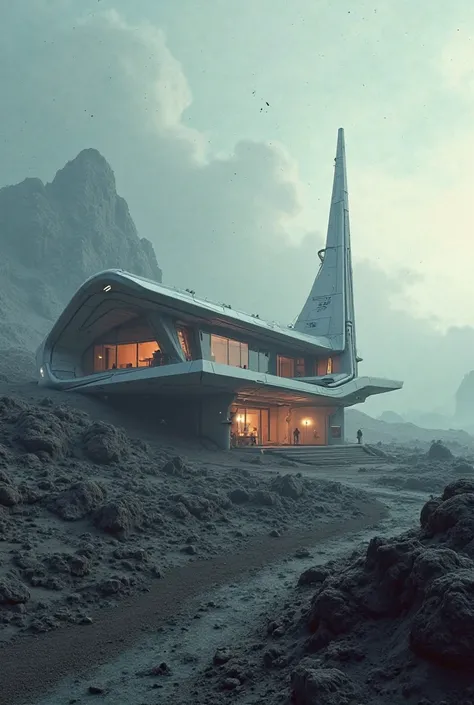 A house of the future on another planet