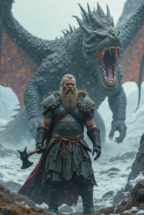 Ragnar Facing a Dragon 