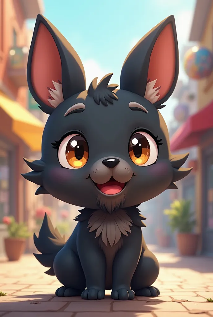 Cute black character anime version with new goatee 