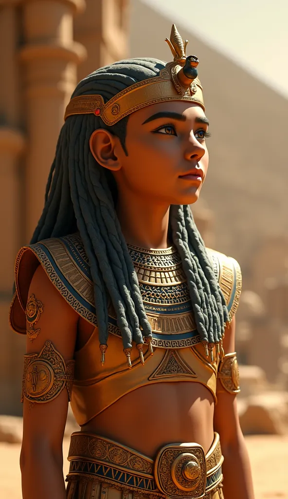 Tutankhamun in ancient Egypt,  ultra real and professional images