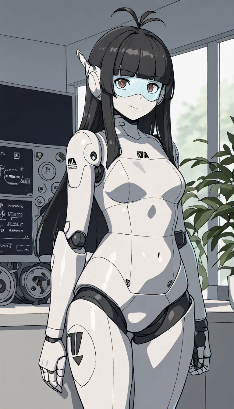 masterpiece, best quality, extremely detailed, (8K, 4K, Best Quality, hight resolution, 超A high resolution:1.1), ,8k portrait, Japaese android Girl,Plump , dark black leg cover,announcer,control panels,android,Droid,Mechanical Hand, Robot arms and legs, Bl...