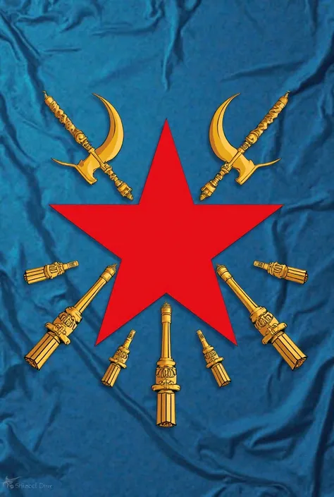 Make the flag of the Union of Free Socialist States of Mongolia I want it prettier 