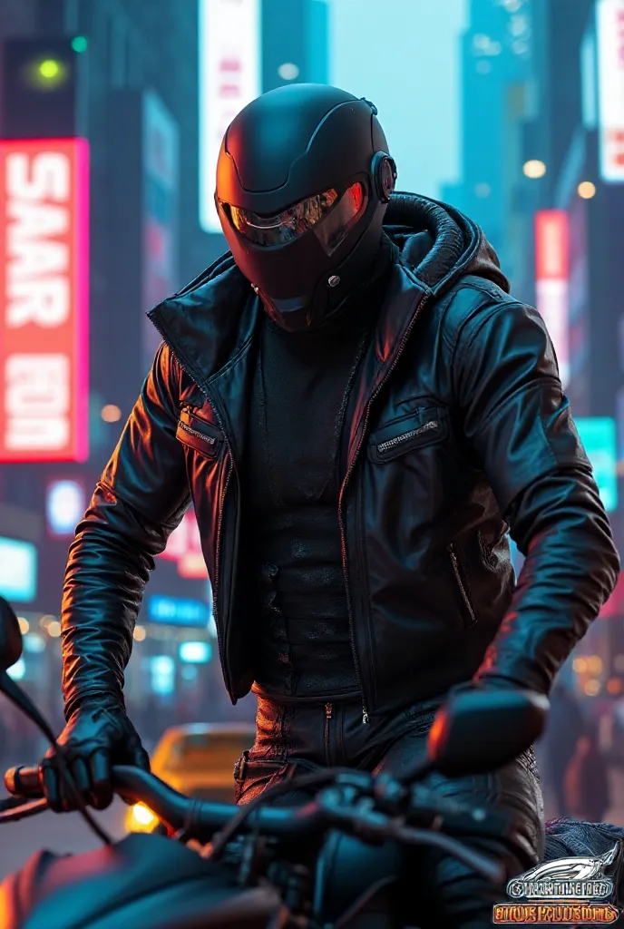 Biker in full Masked