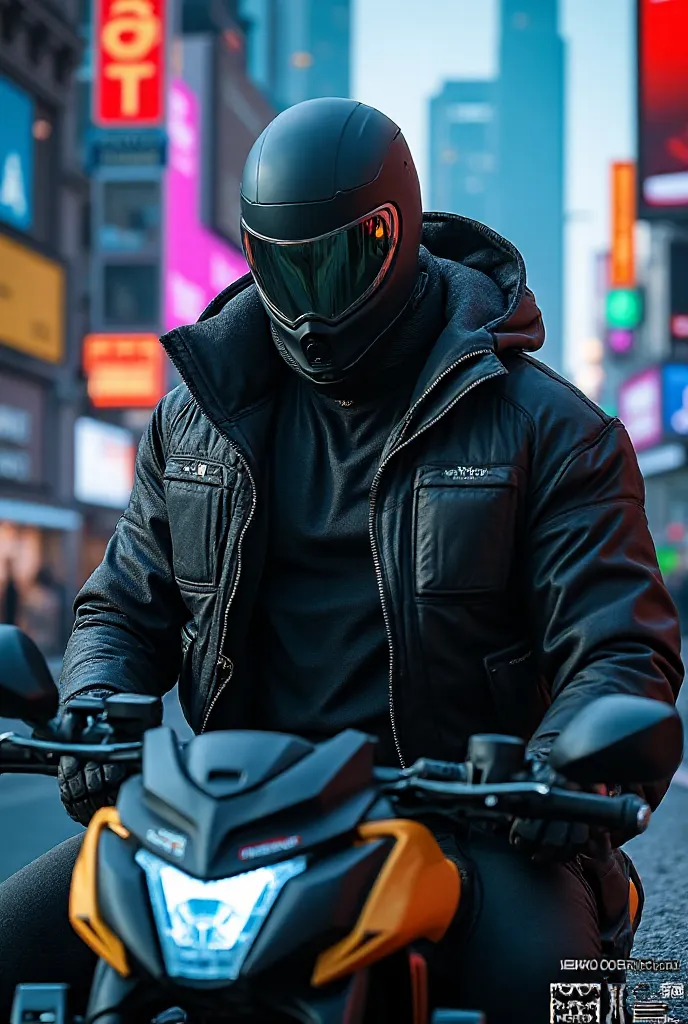 Biker in full Masked