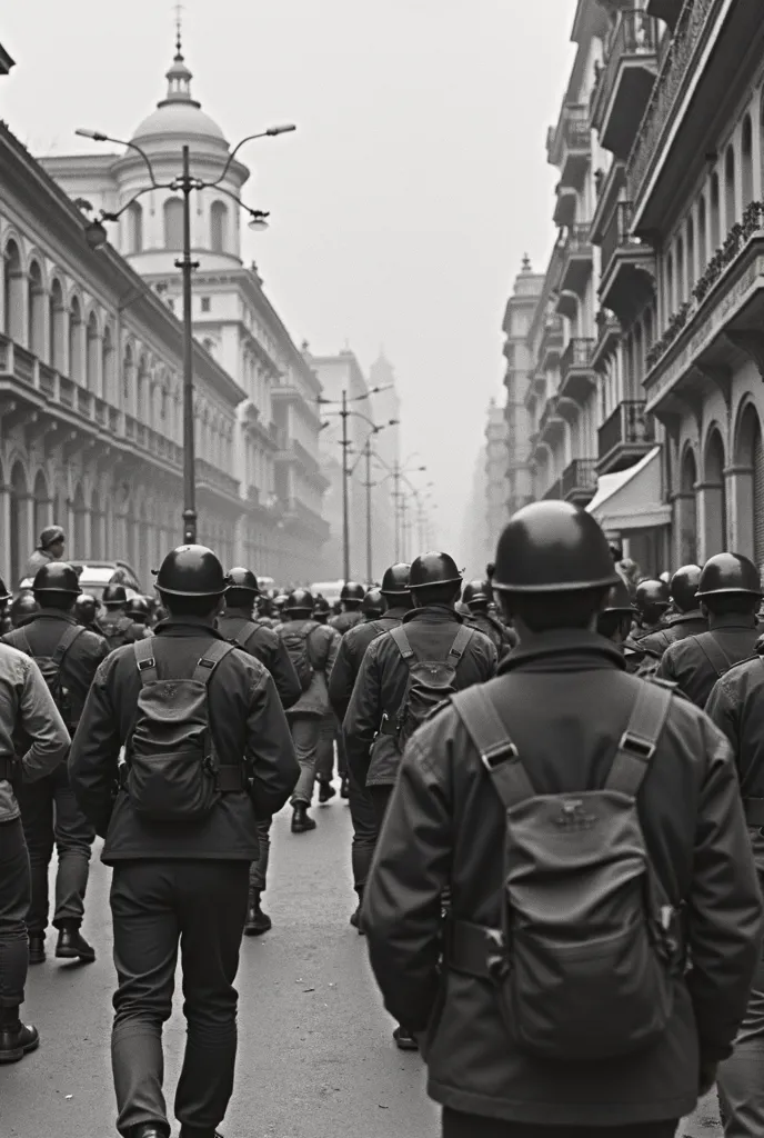 A scenario where:
Repression is widespread
The 1968 student movement resists threats
The government attacks the movement with the army
Siege of Tlatelolco and Casco de Santo Tomás
The repression of October 2, 1968
All in old style in black and white