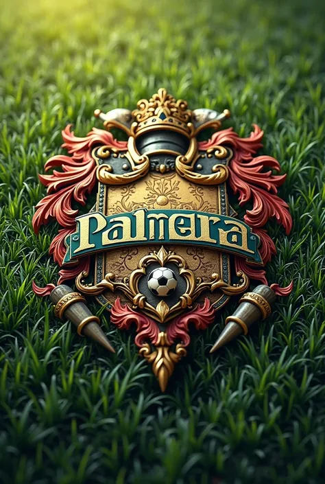 Football coat of arms with the name Palmeira
