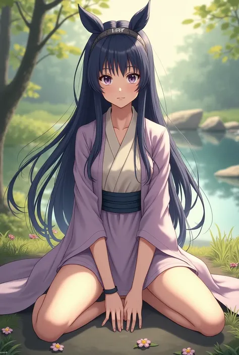 Hinata Hyuga seated 