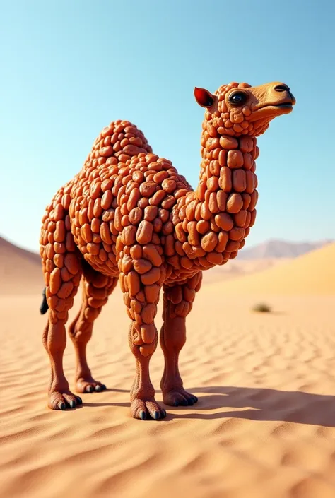 dates as camel in realistic image