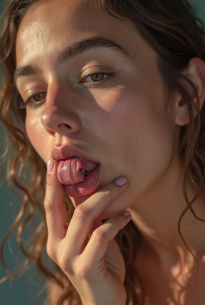  putting her dad's big penis into her mouth and sucking on it
