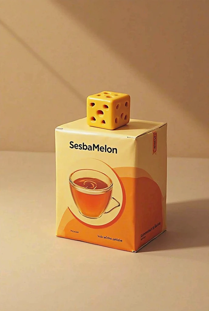 Help me generate our business named SesbaMelon tea cubes.  Please empasize the cube shape in the logo you will provide. And also our target market is elderly so i want you to relate the logo that you will make to elderly