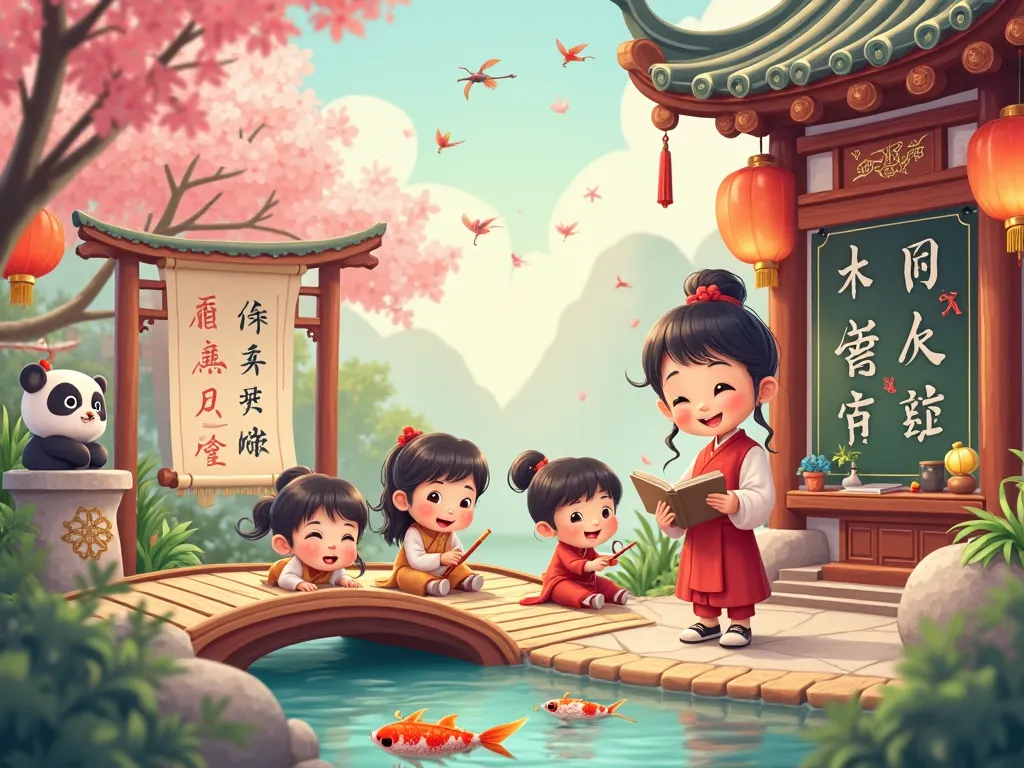 Animated Outdoor Learning Space with Traditional Chinese Elements

This animated outdoor learning space is designed as a vibrant and engaging environment where ren can explore the Chinese language while surrounded by beautiful nature and rich cultural heri...