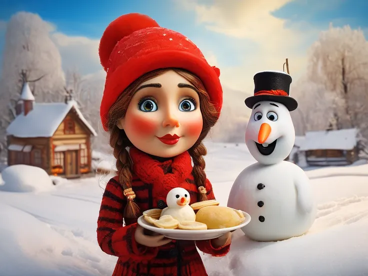 beautiful Maslenitsa doll with red cheeks and Snowman dandy make teas and eat a slide of pancakes

humour, fantasy,atmospheric,  luxurious , The concept, naive , Minimalism, 
Benoit
+ Kustodiev,  Burton ,oil, 8 d , botanical,  aesthetically pleasing, beaut...