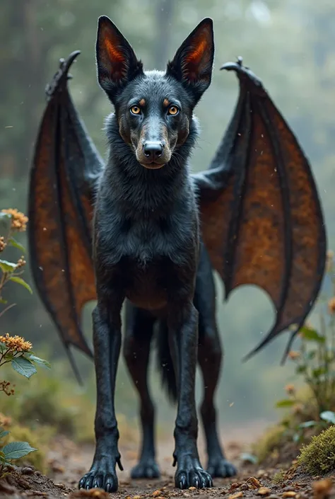 bat as dog in realistic image