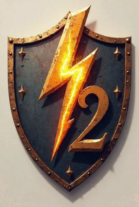 artillery badge with lightning, number 2, and shield