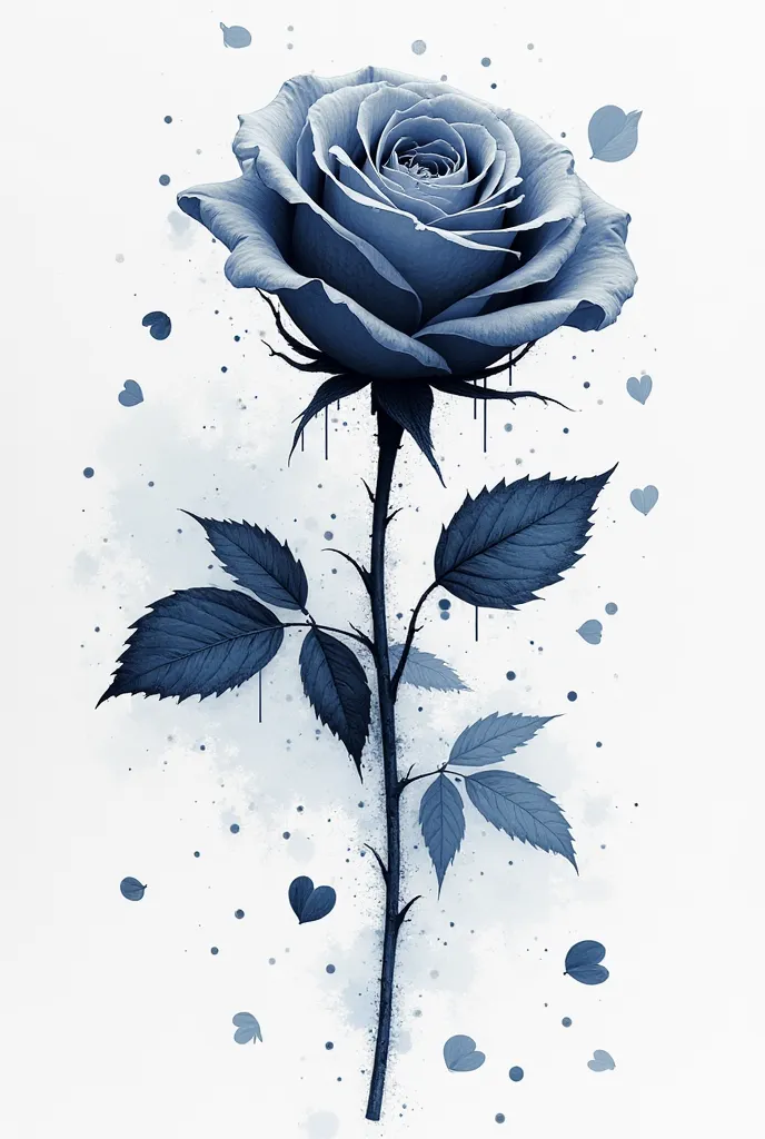 One I imagined of a rose in black and white , where the phrase “Become Zero” is centered on a large medium size that the letter is Noteworthy Bold, Rose petals are falling in the background, Add blue touches