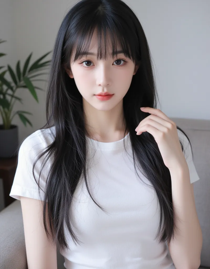  K-pop style Japanese influencer girls、 charming、best visual、fresh, milky white skin、Long black hair with bangs、pins and straight hair、big eyes、 slim figure、（168cm.46kg）are known as hot influencers right now、 real 、20 years old、Full body while traveling of...