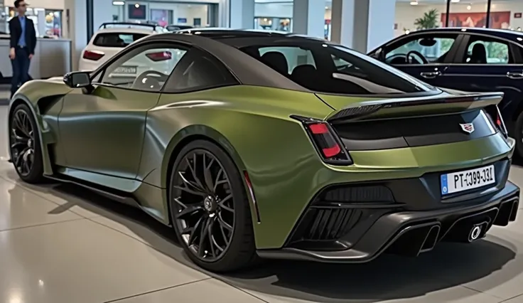 Close BACK Of 2025  Cadillac CTS-V  Captured From BACK in Luxury Showroom 