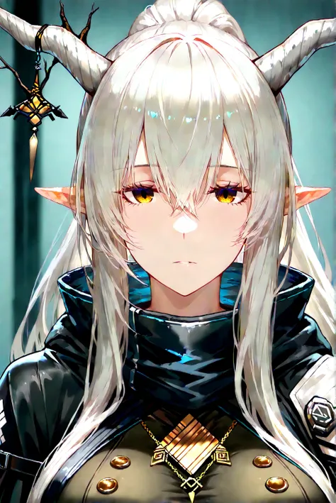 (Detailed eyes:1.4),sharp focus,female,solo,clothed, Shining from Arknights,