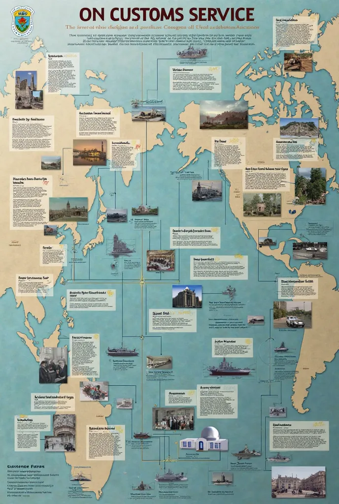 Create a timeline of the customs service over the years, specify the years and the origin at each stage