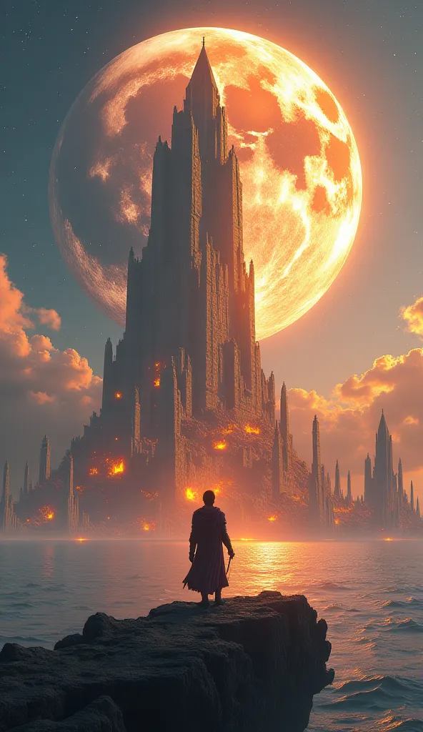 Concept art Here’s another high-impact fantasy concept designed for massive engagement on TikTok:

Title: "The Titan’s Awakening Beneath the Shattered Moon"

Scene Concept:
A lone sorcerer stands atop a floating island, staring at the sky where a massive, ...