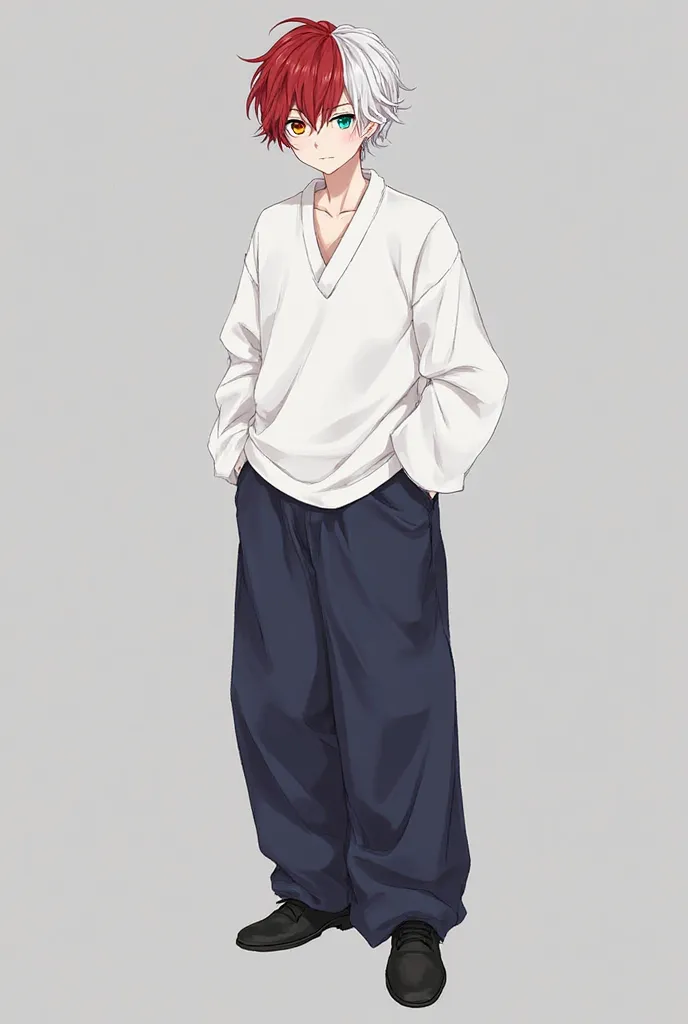 name:  toshio .
Last Name: todoroki.
Generated : Male Hair.
 pronoun : Male Hair.
Age:  .
Stature: 1,76 cm .
appearance: linda, Athletic, inviting, slender with defined curves.
SKIN COLOR: white.
eyes: Has heterochromia iridium, which makes the iris of his...