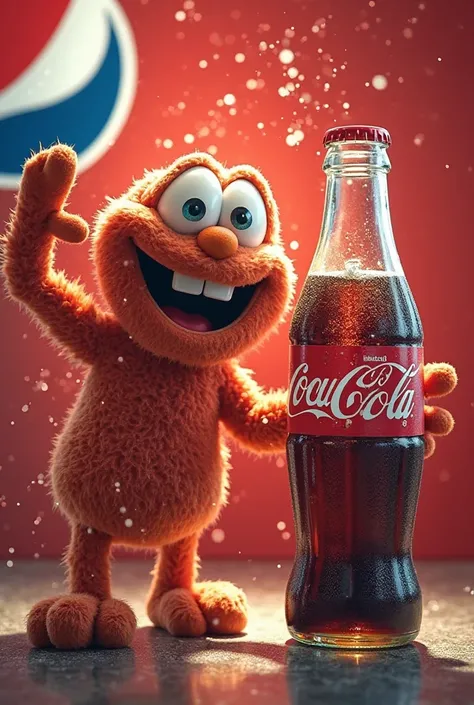 Coca-Cola making fun of pepsi in his add 