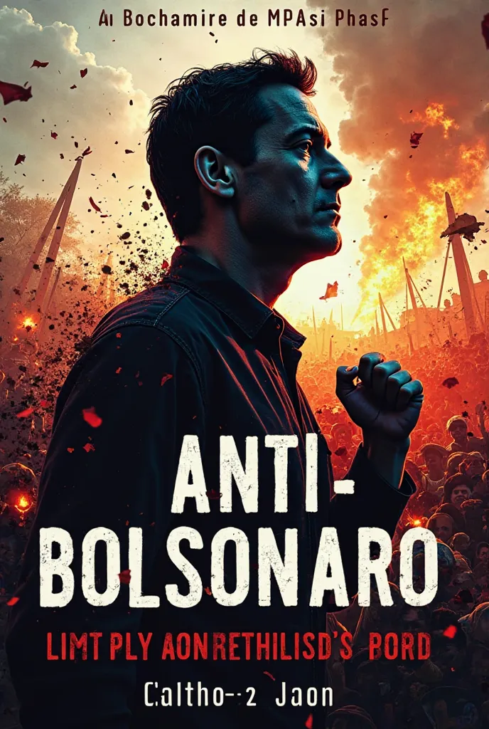 CREATE THE COVER OF AN EBOOK THAT IS AGAINST BOLSONARO WITH THE TITLE Anti-Bolsonarist Manual: How to Counter the Right with Facts and