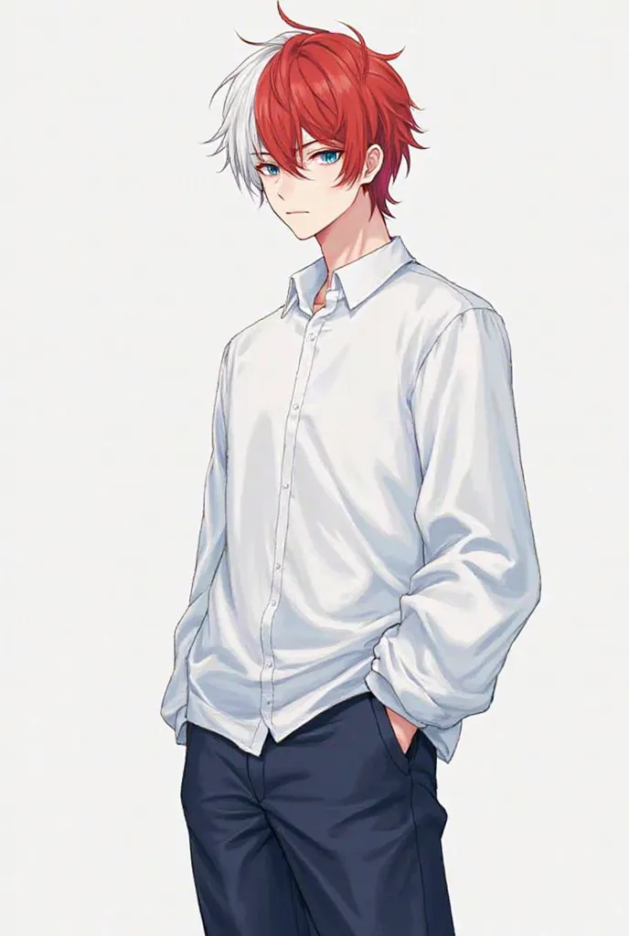 name:  toshio .
Last Name: todoroki.
Generated : Male Hair.
 pronoun : Male Hair.
Age:  .
Stature: 1,76 cm .
appearance: linda, Athletic, inviting, slender with defined curves.
SKIN COLOR: white.
eyes: Has heterochromia iridium, which makes the iris of his...