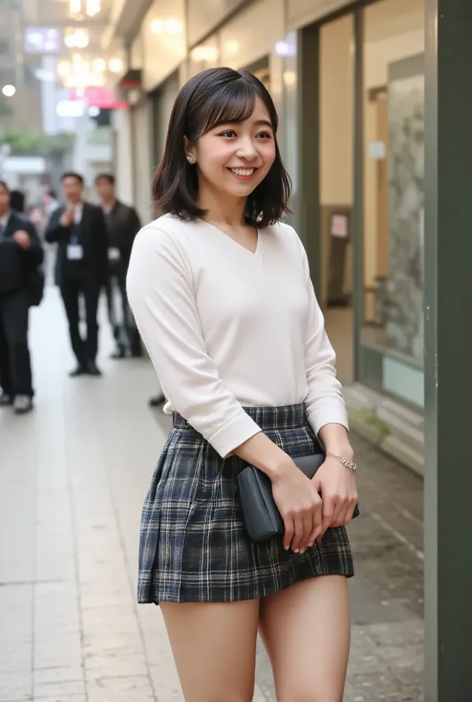  female 1 person,beauty, 20th generation，detailed face、,beautiful face,smile,( topless、miniskirt、white shirt:1.1)、break、sexy garter belt panties、(Showing off your pants:1.3)、( Portrait of,  spread your legs ) 、Dignified appearance,plump style,(heavy,  sagg...