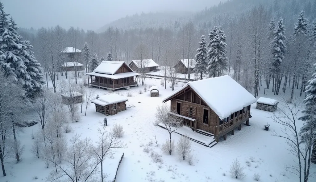 Arangkel is a beautiful village located in Kashmir with tredetional kashmiri huts and a forest around the village, nowadays village is full of
Snow as heavysnow fallen in the village. picture taken drom drone.