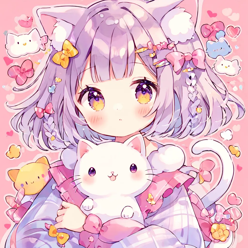  cute girl with cat ears 