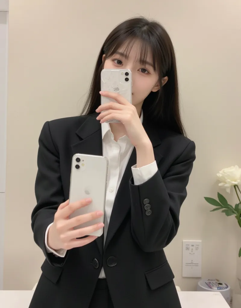 Japanese influencer girl、2 people 2 shot attractive、best visual、fresh, milky white skin、Long black hair with bangs、pins and straight hair、big eyes、Kaname makeup、 slim figure、and is now known as a hot influencer、 real 、20 years old、Everyday selfies to post ...