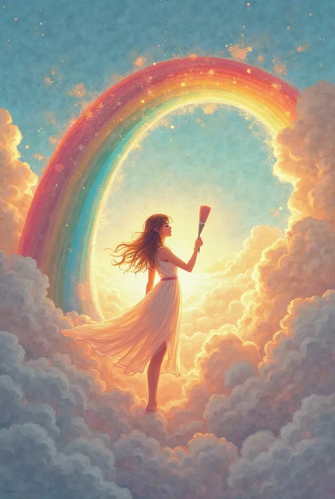 Rainbow loved to paint the sky with her lovely colors, but the rainbow often felt a little lonely.
